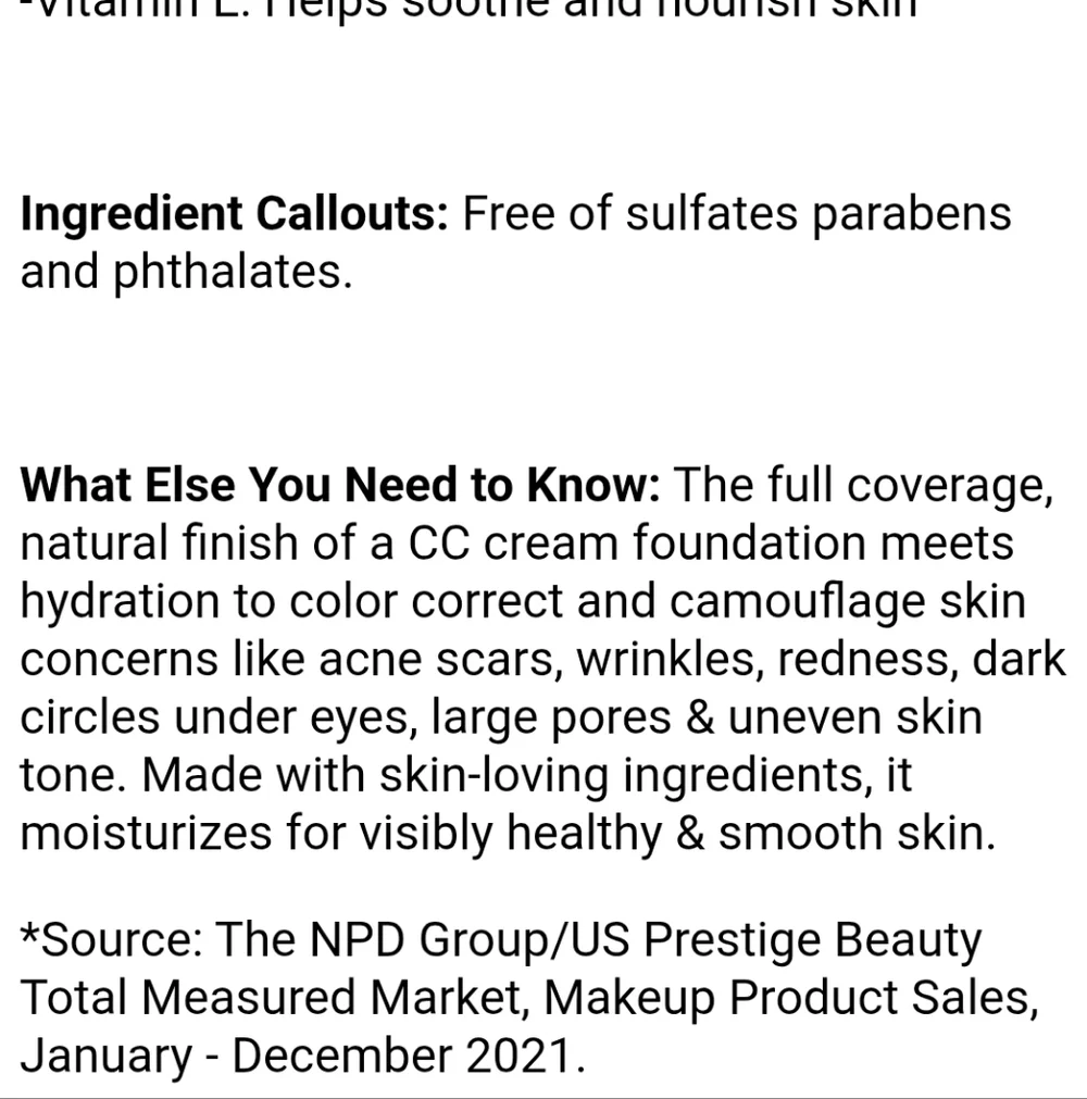 NIB IT COSMETICS CC CREAM TINT FOUNDATION IN FAIR BEIGE